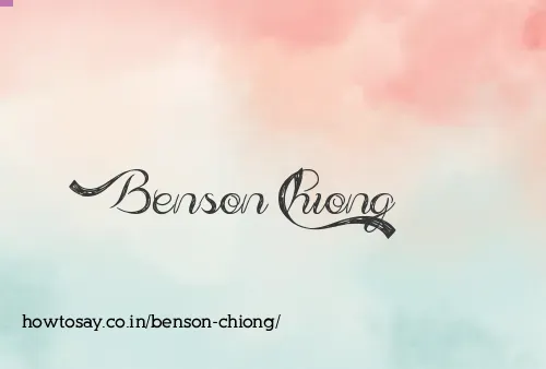 Benson Chiong