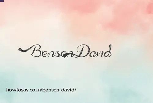 Benson David