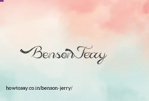 Benson Jerry
