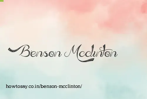Benson Mcclinton