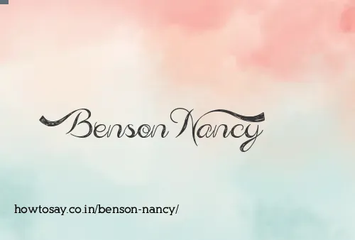 Benson Nancy