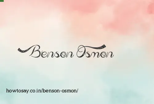Benson Osmon