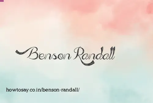 Benson Randall