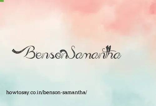 Benson Samantha