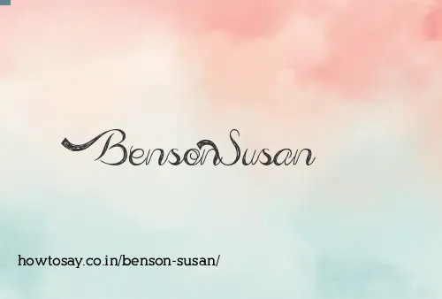 Benson Susan