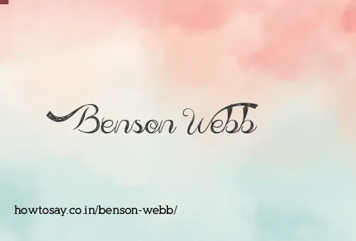 Benson Webb