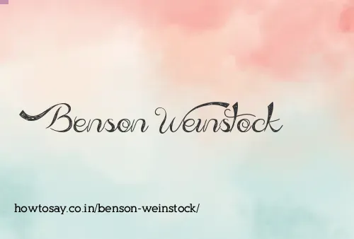 Benson Weinstock