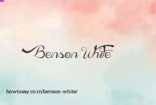 Benson White