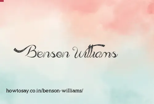 Benson Williams