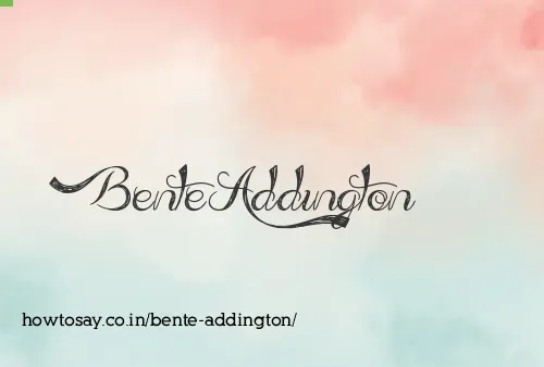 Bente Addington