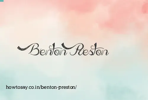 Benton Preston