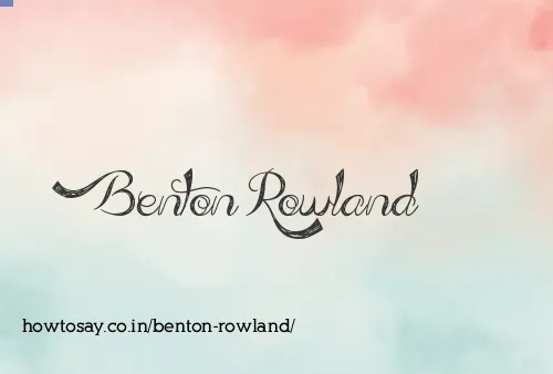 Benton Rowland