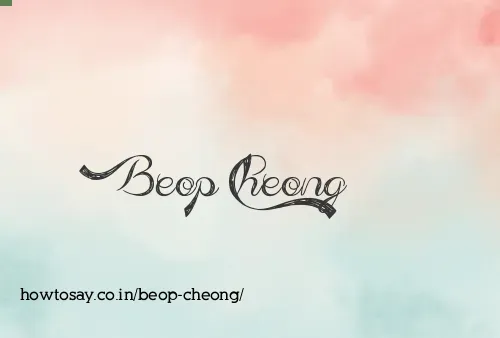 Beop Cheong