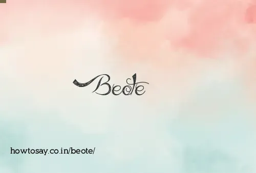 Beote