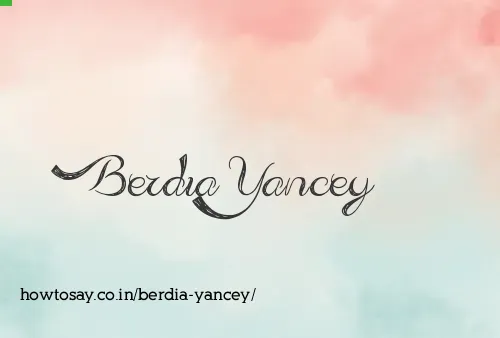 Berdia Yancey