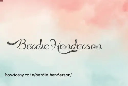 Berdie Henderson