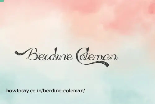 Berdine Coleman