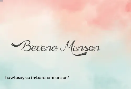 Berena Munson