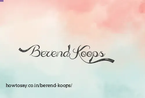 Berend Koops