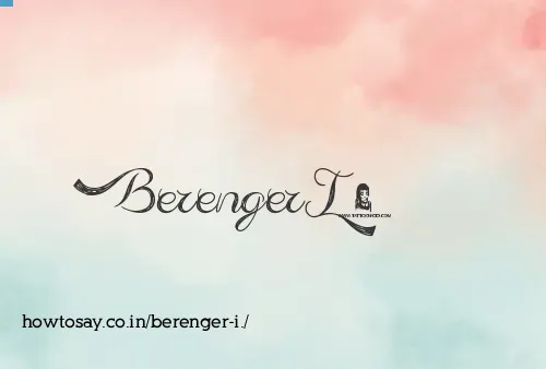Berenger I.