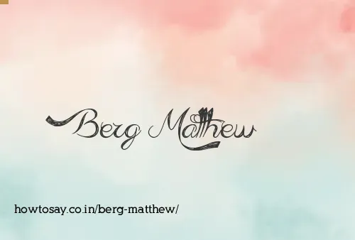 Berg Matthew