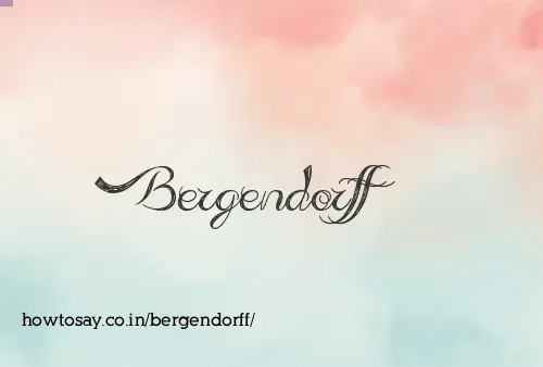 Bergendorff