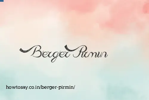 Berger Pirmin