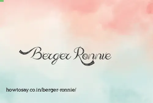 Berger Ronnie