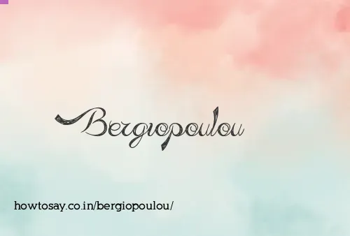 Bergiopoulou