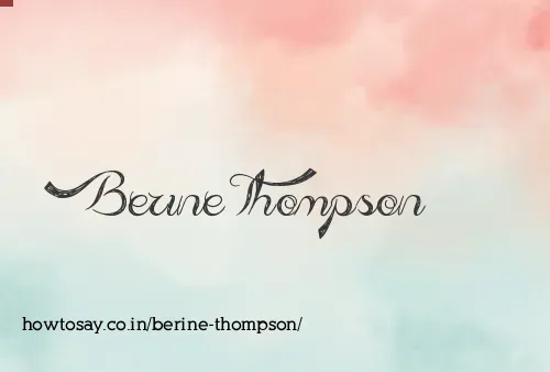 Berine Thompson