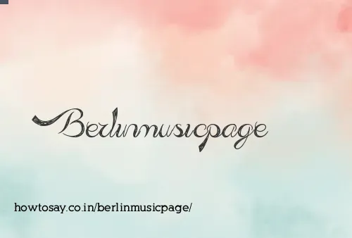 Berlinmusicpage
