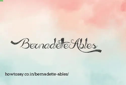 Bernadette Ables