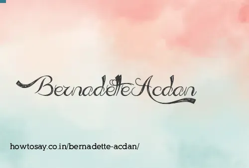 Bernadette Acdan