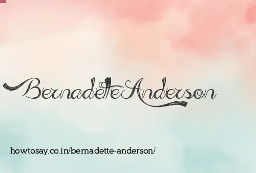 Bernadette Anderson