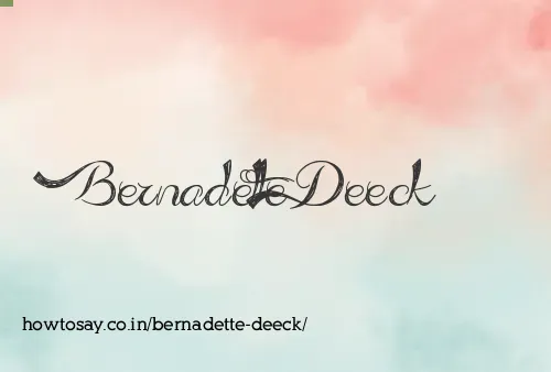 Bernadette Deeck