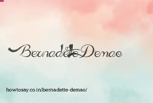 Bernadette Demao