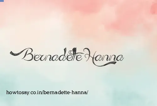 Bernadette Hanna