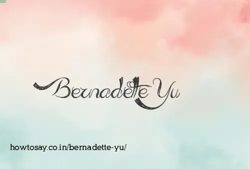 Bernadette Yu