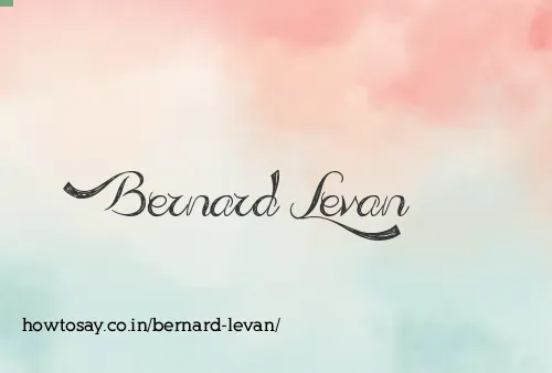Bernard Levan
