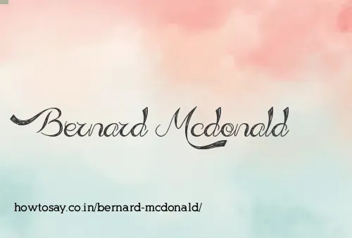 Bernard Mcdonald