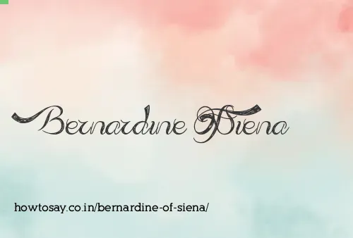 Bernardine Of Siena