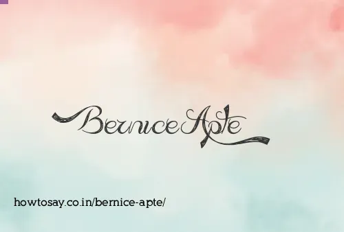 Bernice Apte