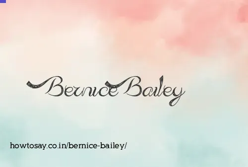Bernice Bailey