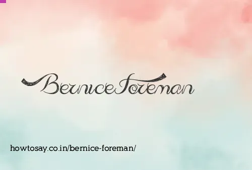 Bernice Foreman