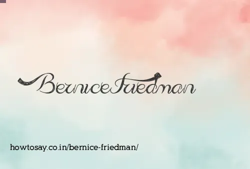 Bernice Friedman