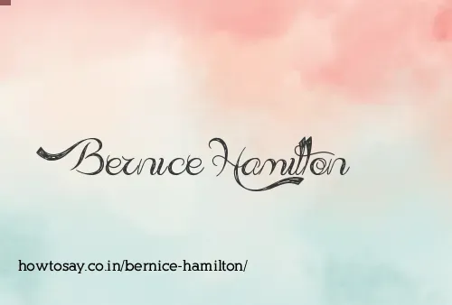 Bernice Hamilton