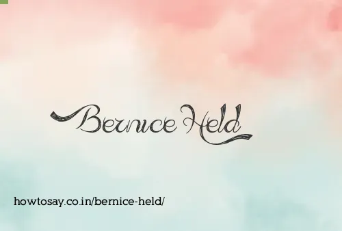 Bernice Held
