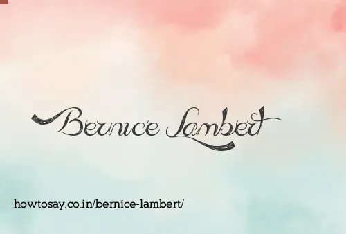Bernice Lambert