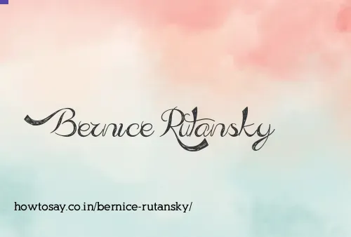 Bernice Rutansky