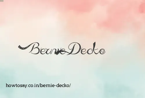 Bernie Decko